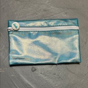 Ipsy Shimmering Blue Pouch with Zipper
